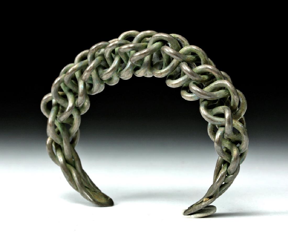 Viking Braided Silver Bracelet (1 of 5)