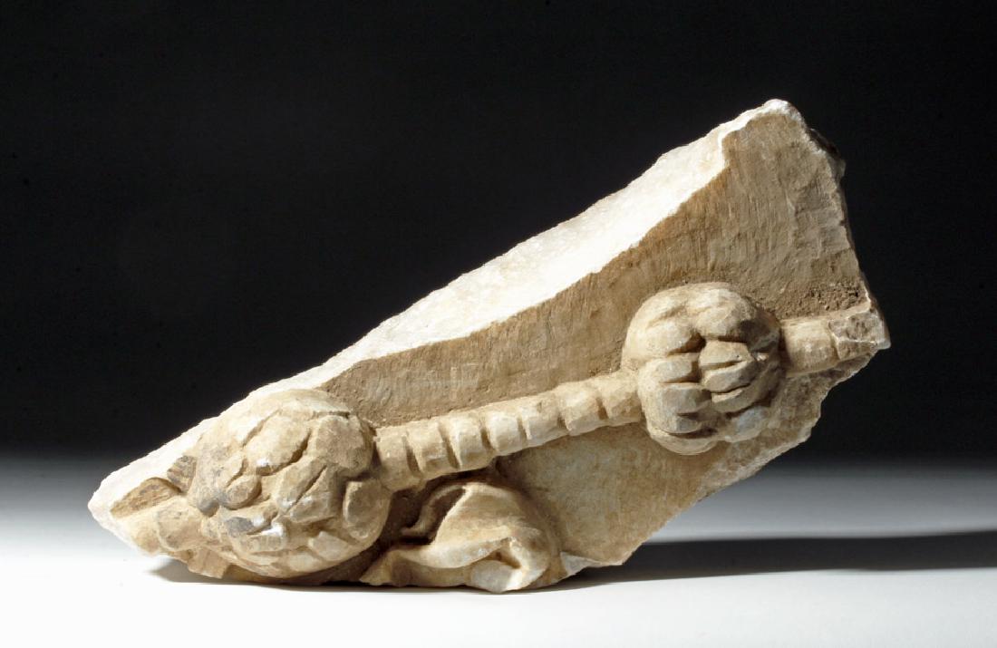 Roman Marble Sarcophagus Panel - Foliated Border (1 of 4)