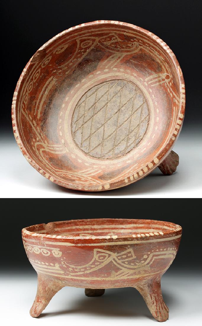 Mixtec Pottery Polychrome Tripod Bowl (1 of 7)