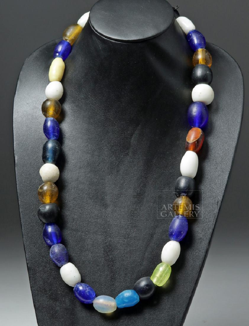 Colorful Strand of 18th C. African Glass Trade Beads (1 of 5)
