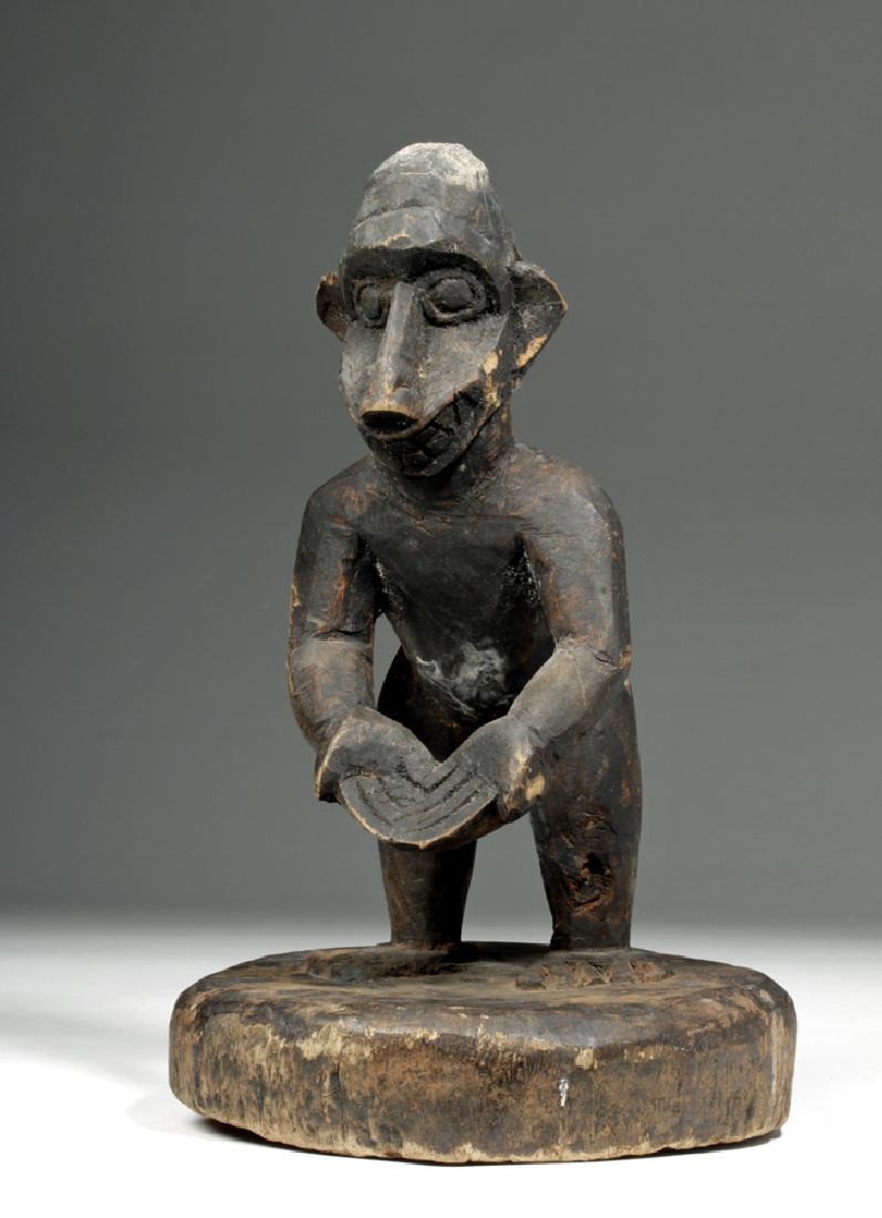 Early 20th C. African Baule Monkey Wood Figure (1 of 7)