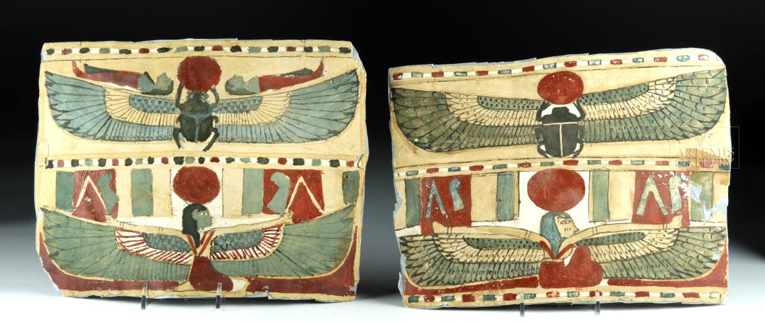 Lot of 2 Egyptian Cartonnage Fragments (1 of 3)