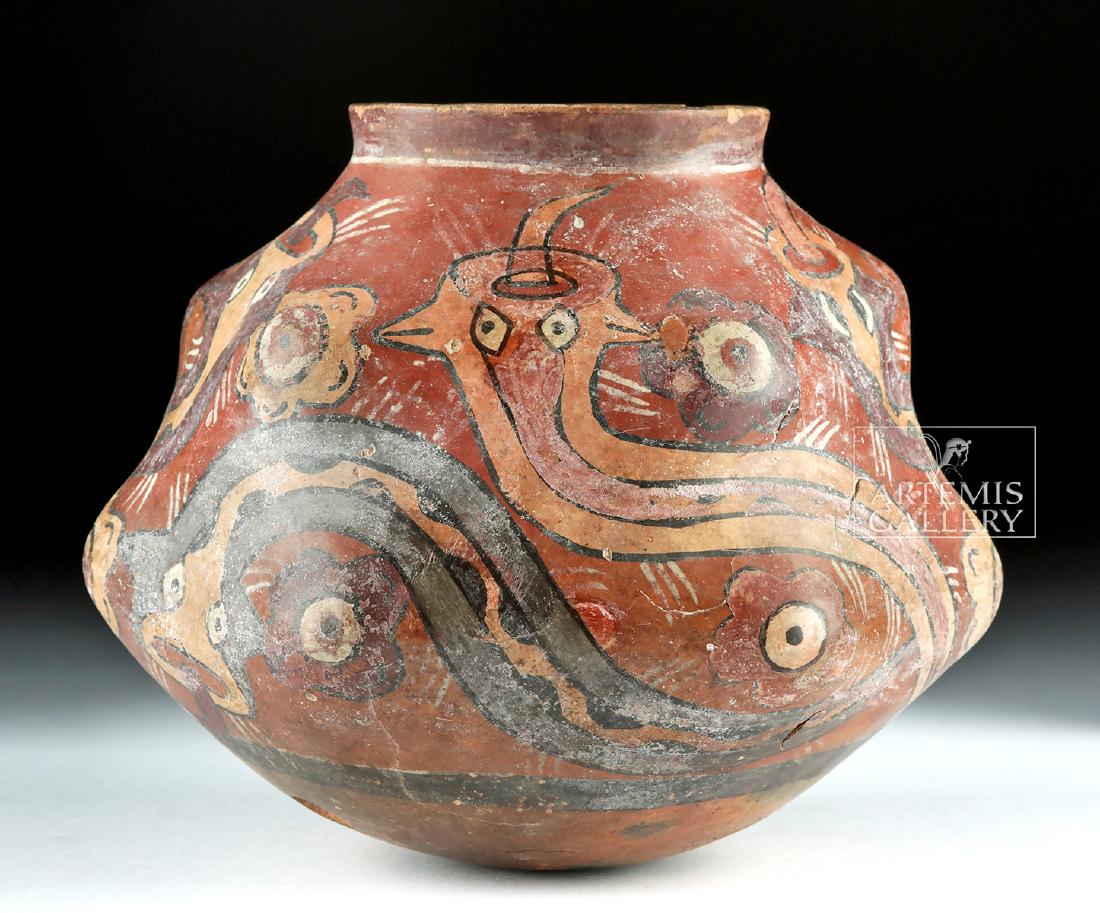 Nazca Polychrome Vessel - Serpents & Flowers (1 of 6)