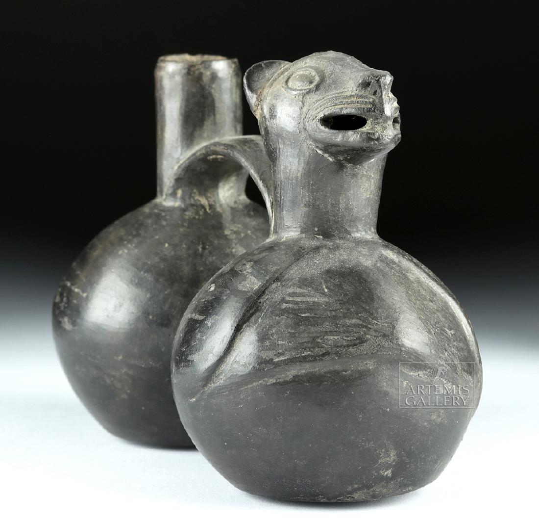 Chimu Pottery Double-Chambered Stirrup Whistle Vessel (1 of 6)