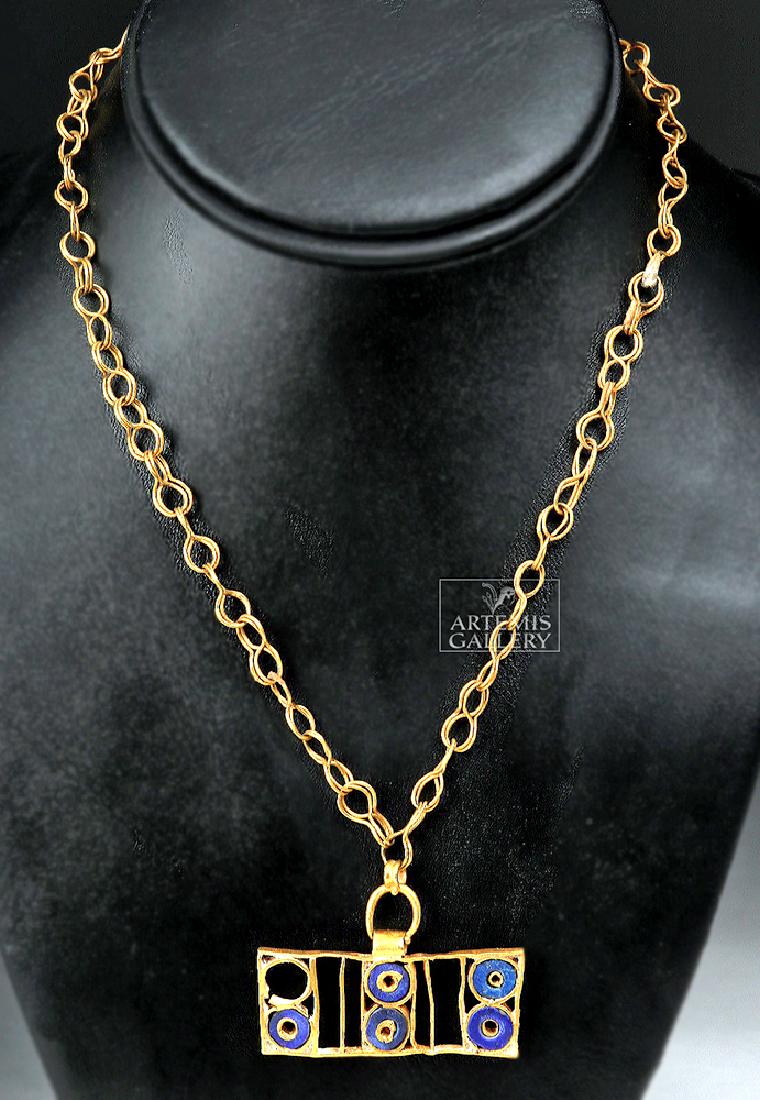 Hellenistic 22K Gold Necklace with Lapis, ex-Anavian (1 of 4)
