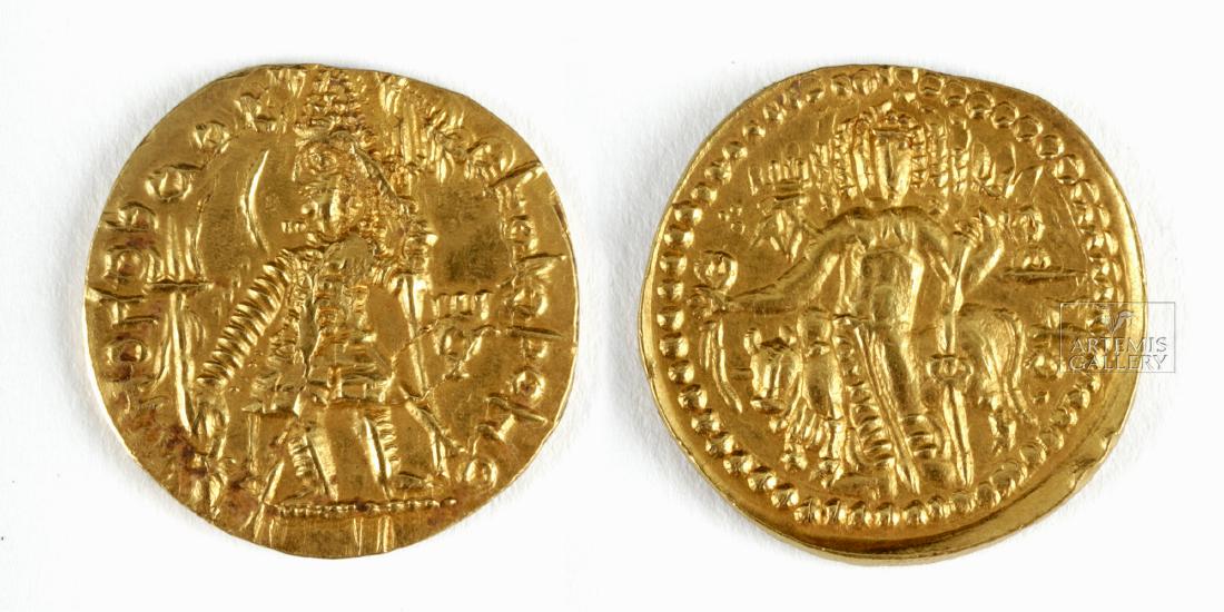 Indian Kushan Empire Gold AU Vasudeva Dinar (1 of 3)
