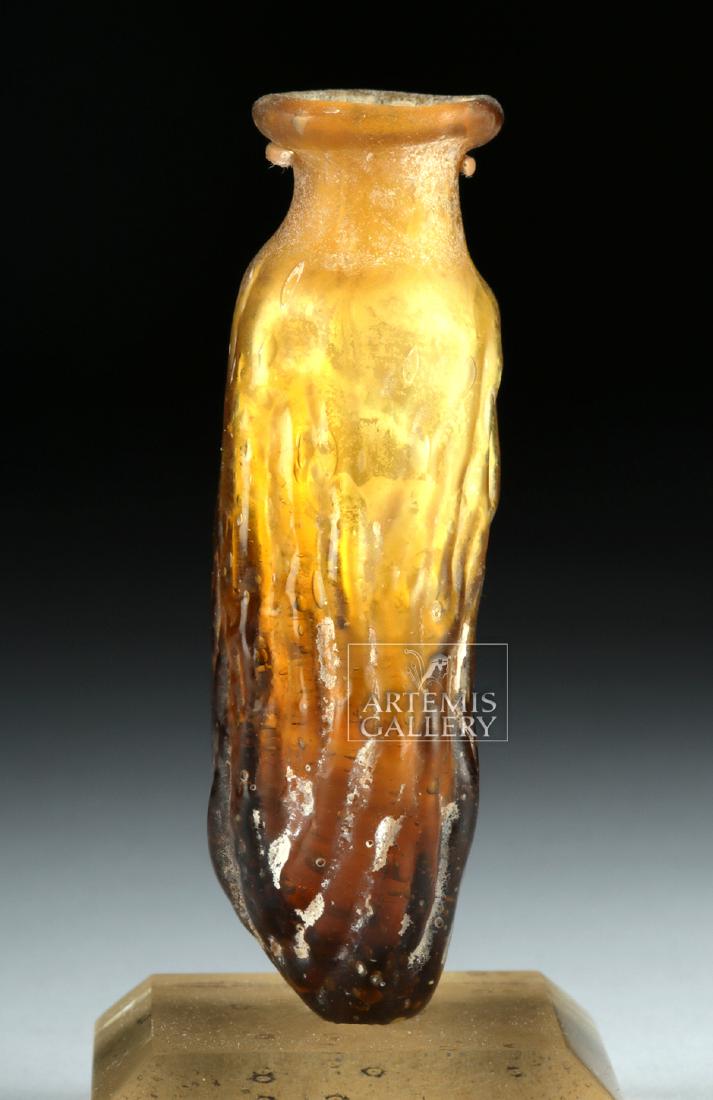 Miniature Roman / Sidonian Glass Date Flask (1 of 5)