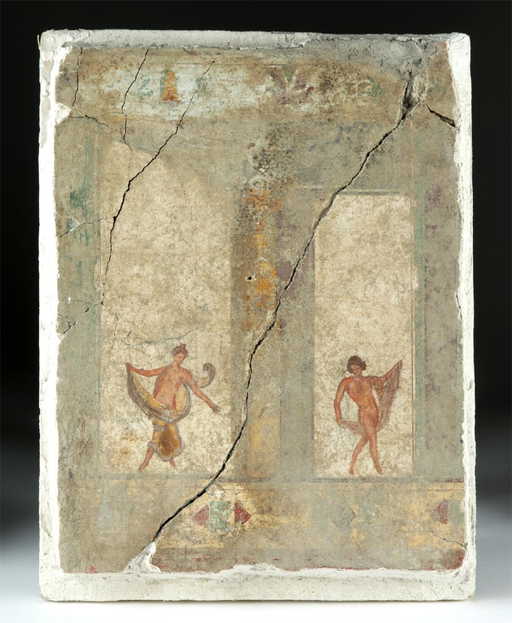 rare roman fresco fourth style painting