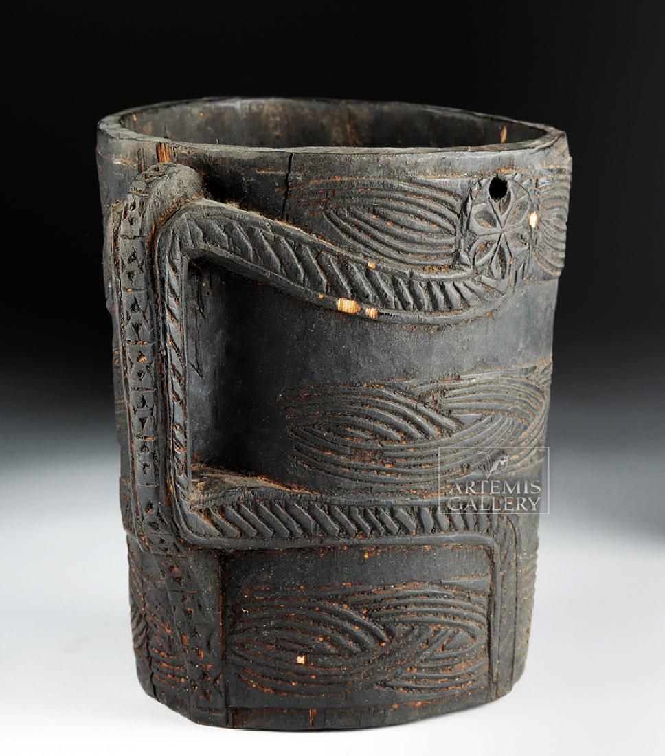 Antique Tibetan Yak Wooden Milk Pail