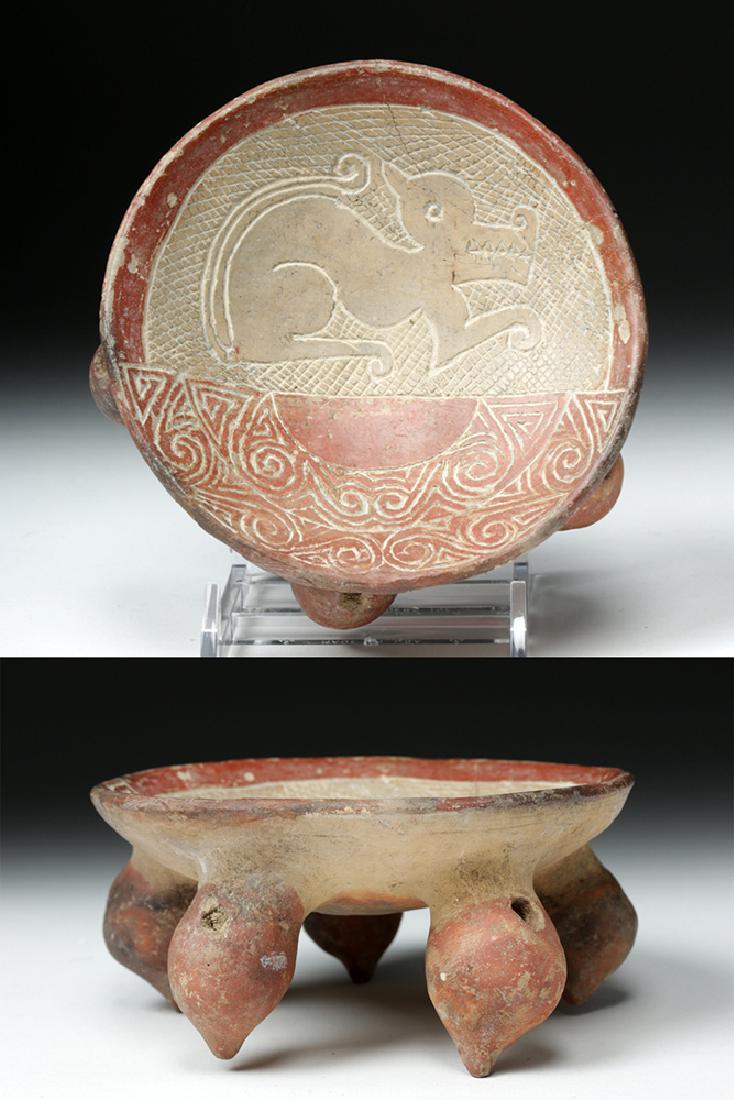 La Tolita / Chorrera Incised Pottery Footed Dish (1 of 7)