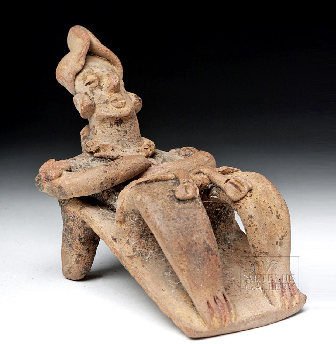 Rare Colima Pottery Flat Reclining Figure (1 of 7)