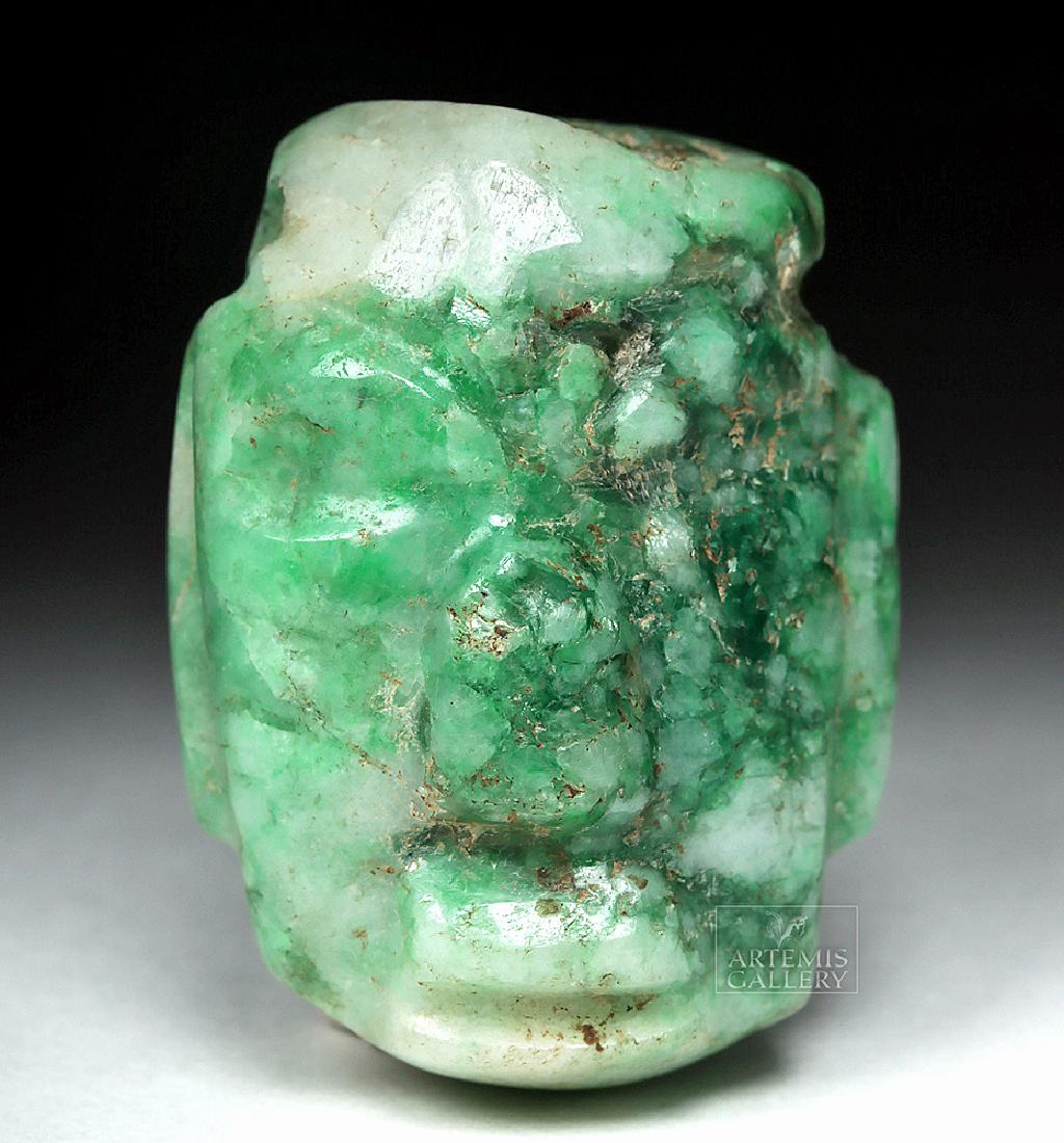 Fine Mayan Jade Pendant Bead - Head Shape (1 of 5)