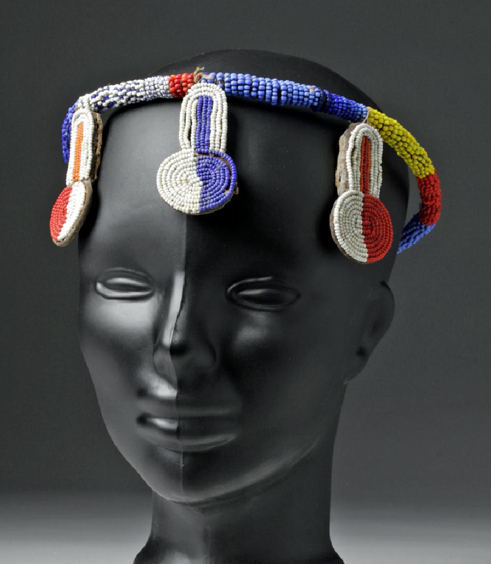 Mid 20th C. African Beaded Hair Decoration (1 of 5)
