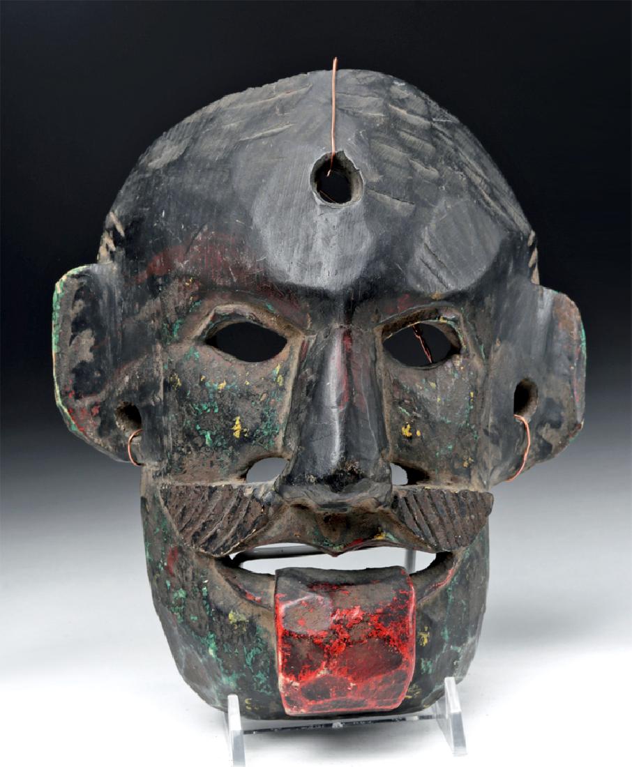 Early 20th C. Guatemalan Festival Mask - Dead Spaniard (1 of 4)