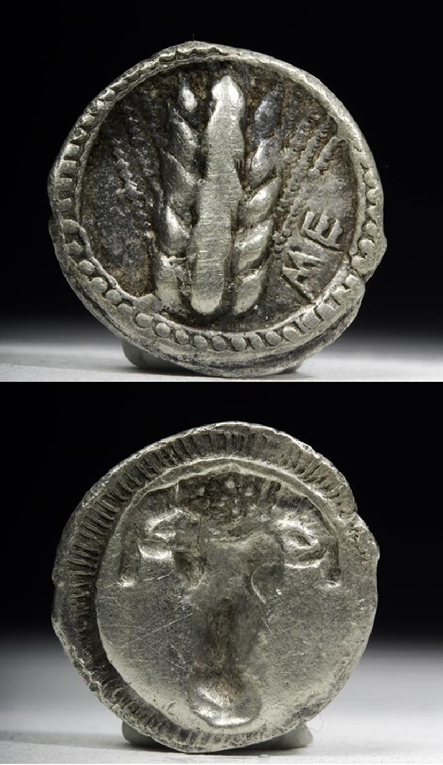 Italy Lucania Metapontion AR Silver Triobol (1 of 3)