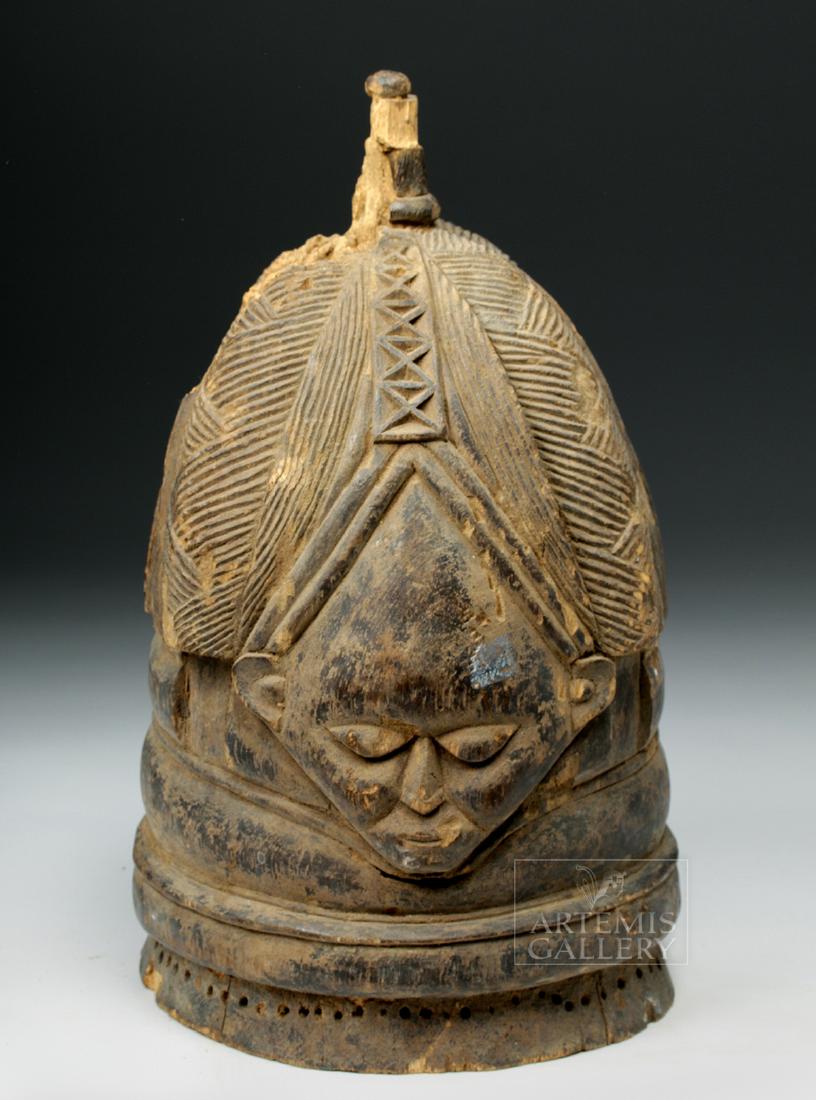 20th C. Mende Bundu Wooden Helmet Mask (1 of 6)