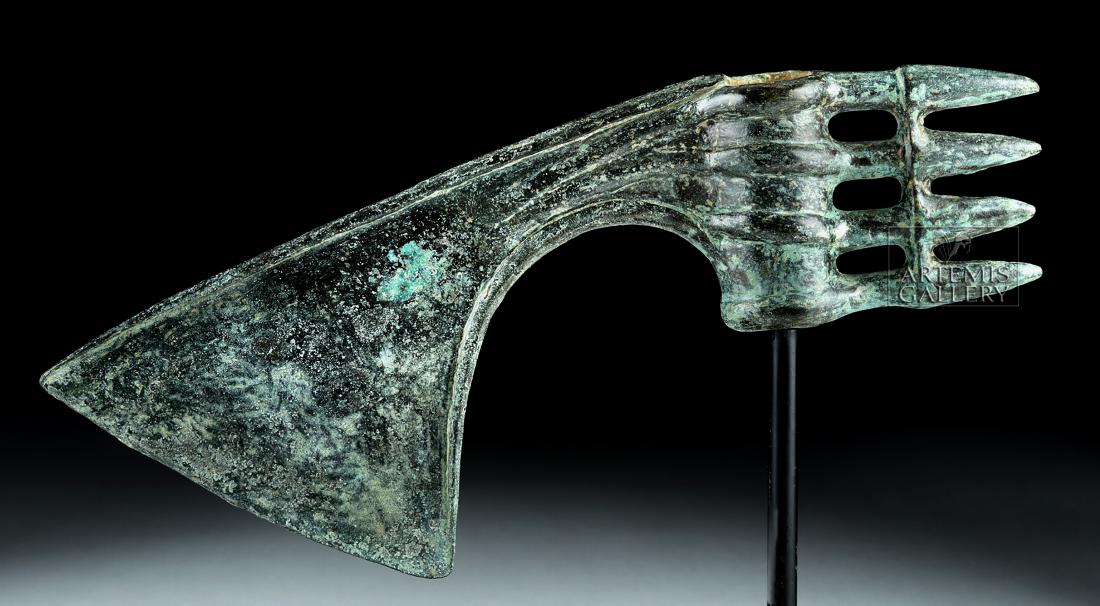 Luristan Bronze Spike-Butted Axe Blade (1 of 6)