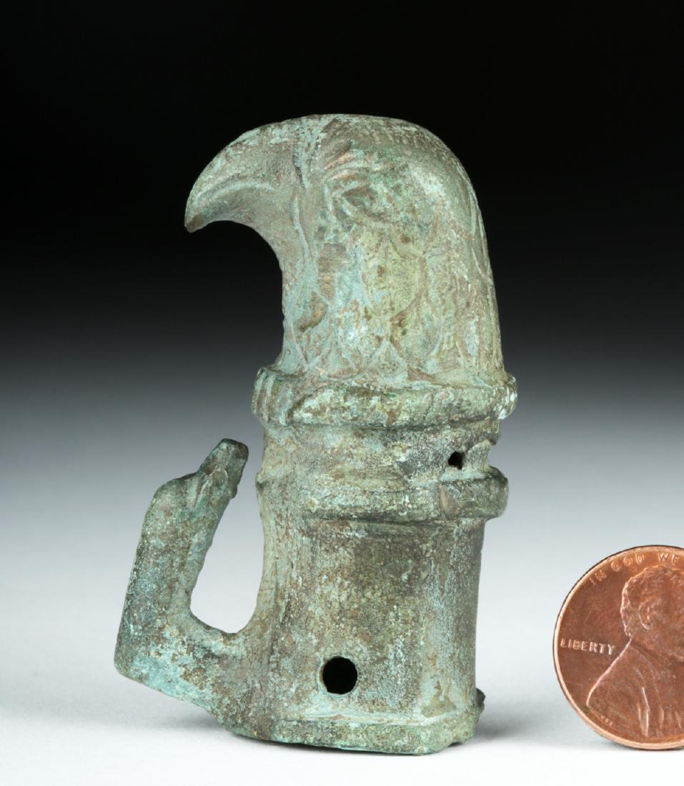 Rare Miniature Roman Bronze Eagle & Swan Chariot Guide (1 of 6)