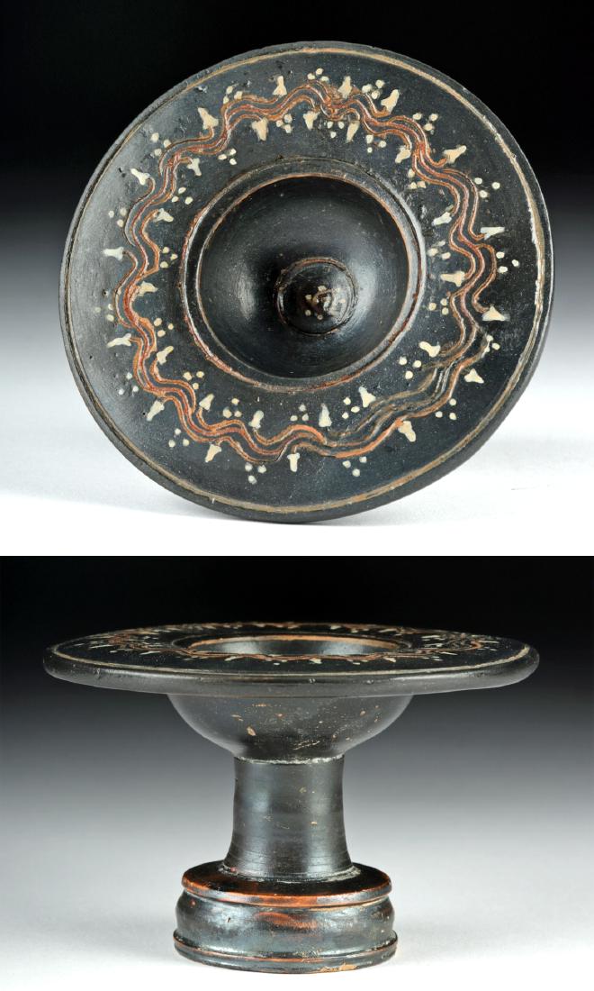 Pretty Greek Campanian Teanoware Pedestal Dish (1 of 6)