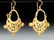 Byzantine 16K Gold Earrings w/ Peacocks, 15.1 g - 2
