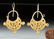Byzantine 16K Gold Earrings w/ Peacocks, 15.1 g - 3