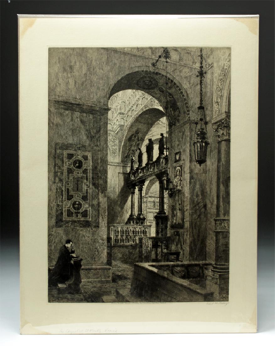 Axel Haig Aquatint, "Chapel of St. Marks, Venice" 1899 (1 of 8)