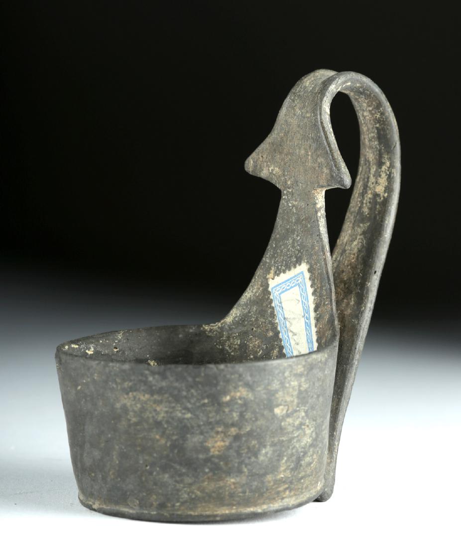 Etruscan Bucchero Pottery Dipper - Near Miniature (1 of 8)