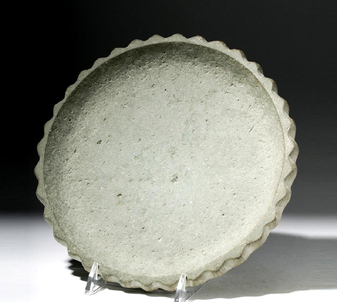 Guerrero / Mezcala Green Stone Plate - Scalloped Edge (1 of 6)