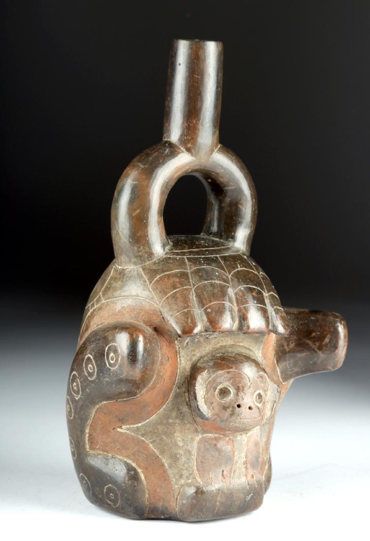 Published Chavin Pottery Polychrome Stirrup Vessel (1 of 7)