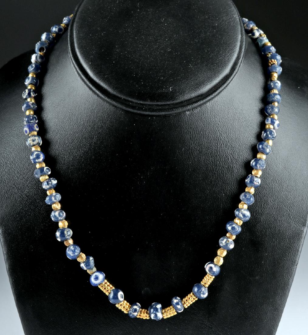Phoenician & Greek 22 K Gold & Glass Eye Bead Necklace (1 of 4)