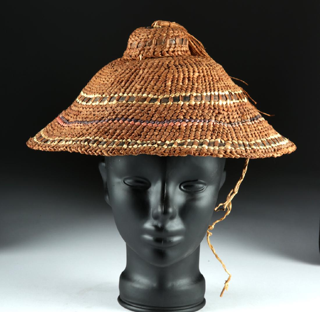 Early 20th C. Makah / Nootka Woven Hat, ex-Bonhams (1 of 6)