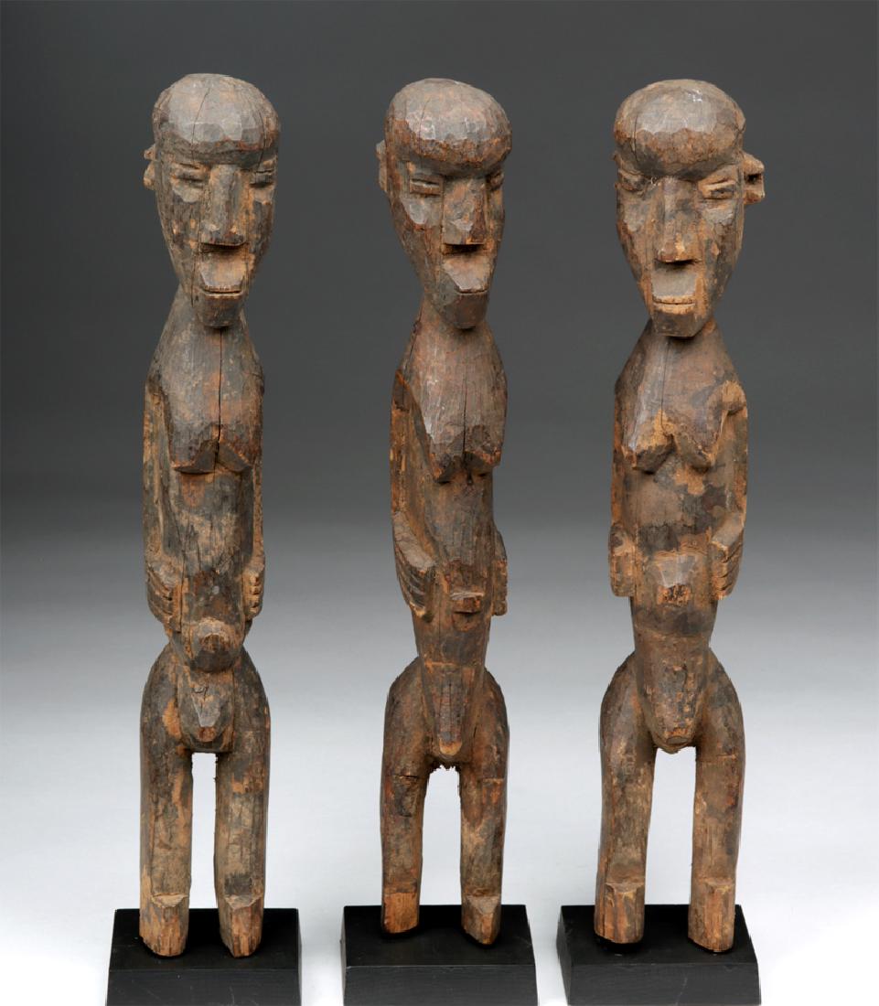 Lot of 3 Early 20th C. African Lobi Wood Bateba Figures (1 of 5)