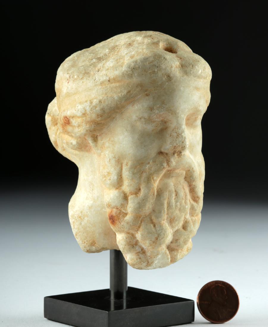 Greek Hellenistic Marble Head of a Bearded Man (1 of 4)