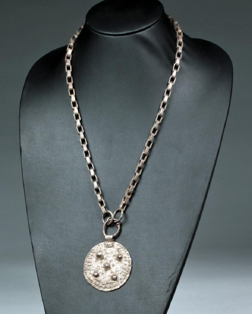 Viking Silver Pendant and Chain - 121.9 grams (1 of 7)