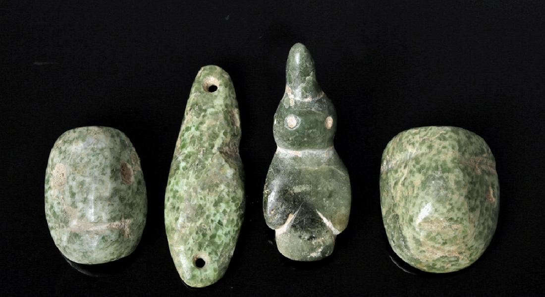 Four Guerrero Mezcala Stone Pendants (1 of 1)