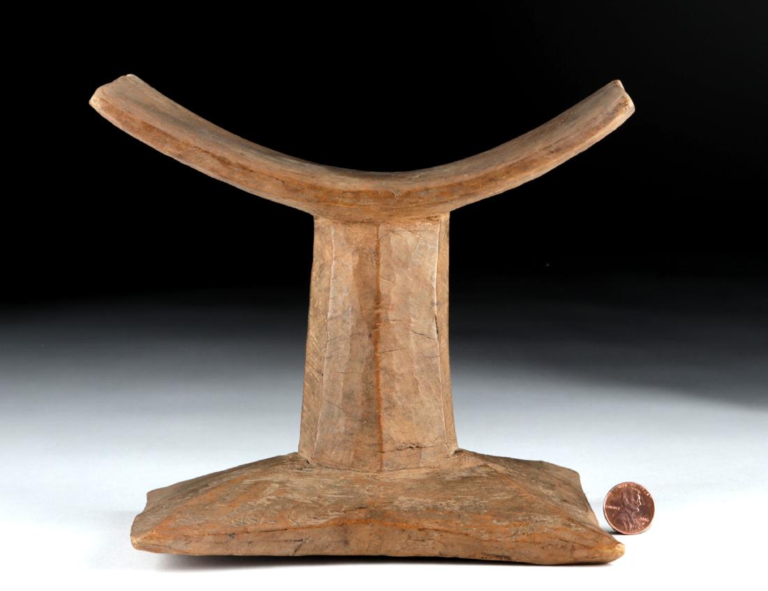 Rare Egyptian Late Period Wooden Headrest (1 of 7)