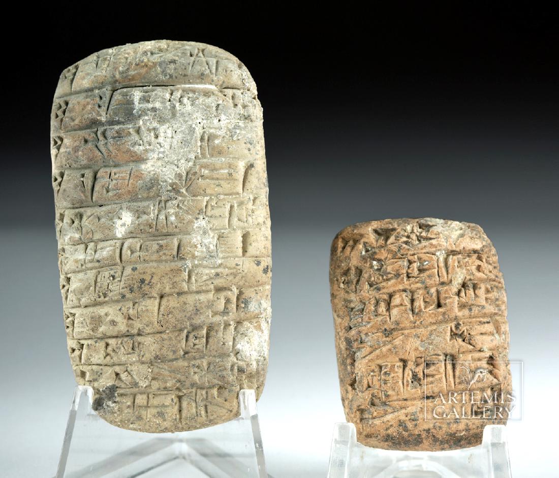 Lot of 2 Translated Mesopotamian Cuneiform Tablets (1 of 3)