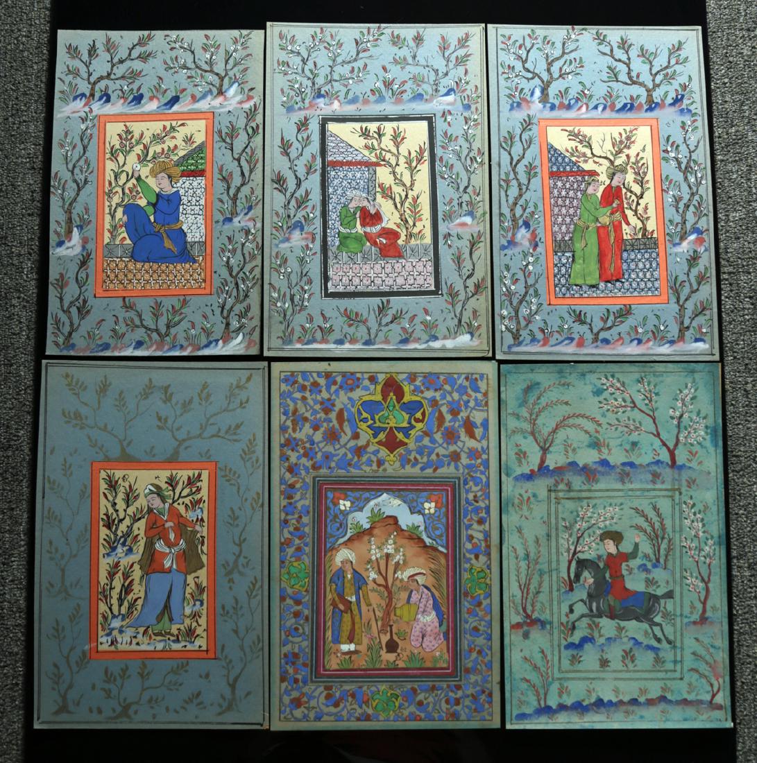 18th C. Indo-Persian Paintings on Paper (group of 6) (1 of 4)