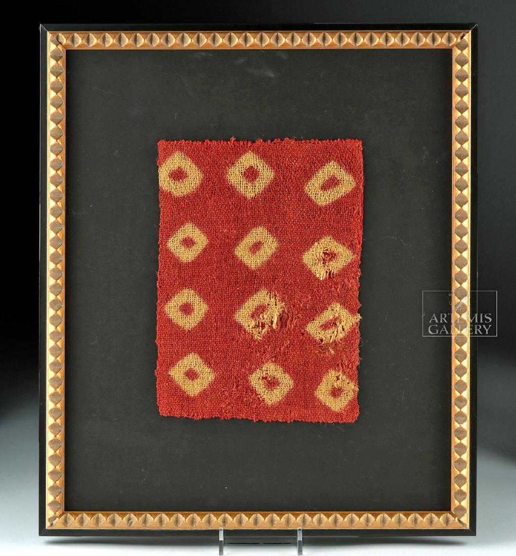 Proto-Nazca Textile Panel Fragment, Framed (1 of 4)