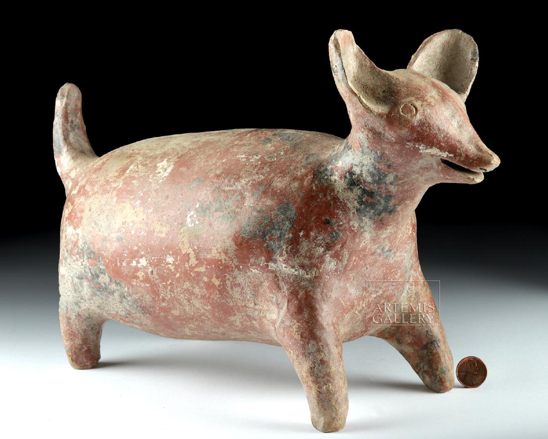 Rare Jalisco Bi-Chrome Dog Effigy Vessel (1 of 5)