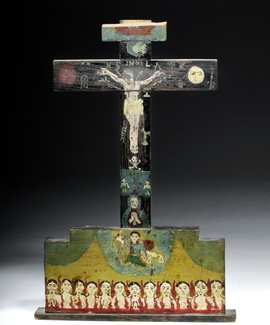19th C. Spanish Colonial Cross - La Cruz de las Animas (1 of 5)