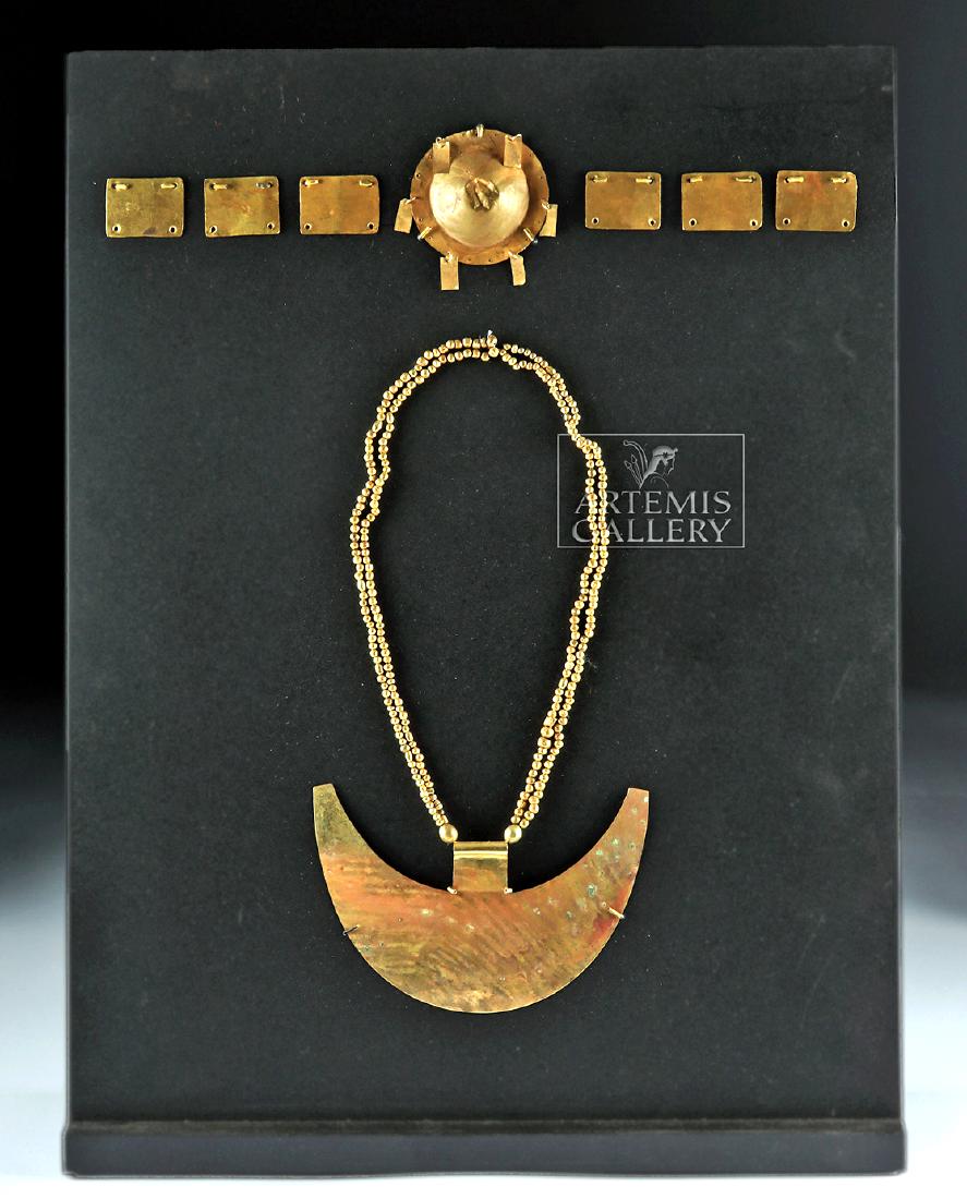 Chavin 18K+ Gold Crown & Necklace for a Lord-King (1 of 4)
