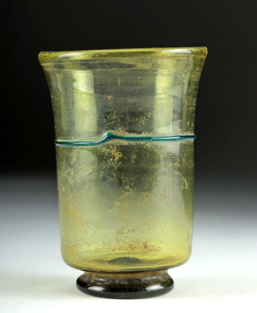 Roman Glass Cup w/ Blue Trailing (1 of 4)