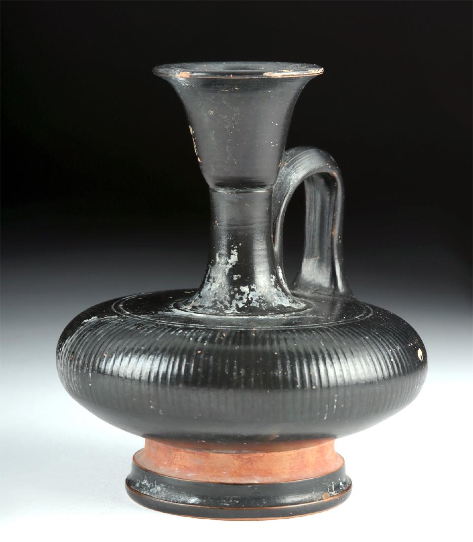 Near Choice Greek Campanian Blackware Askos (1 of 6)