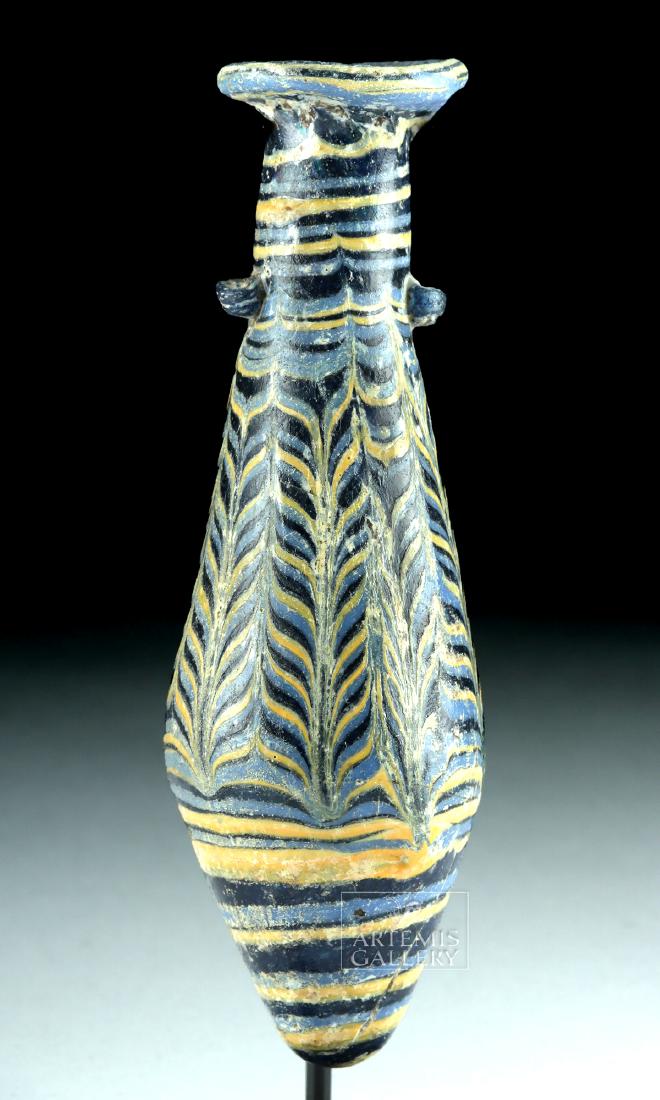 Greek Hellenistic Core-Formed Glass Alabastron (1 of 4)