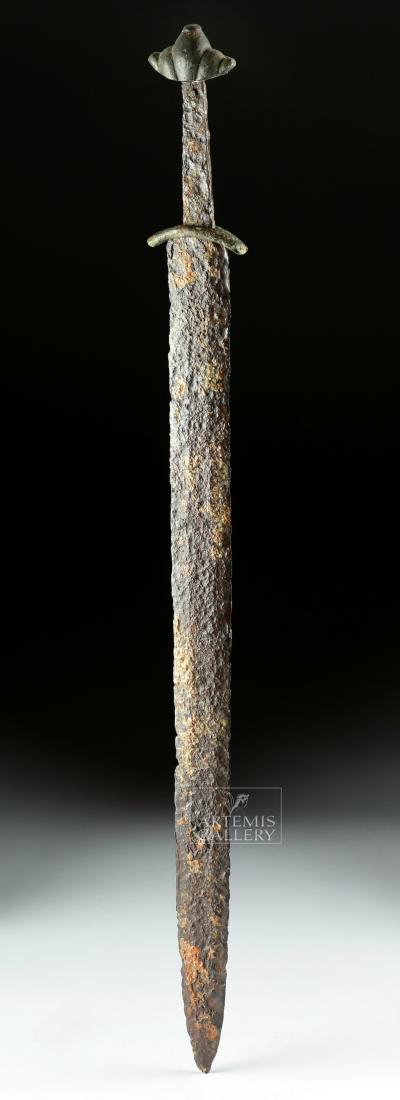 Very Rare Viking Iron & Bronze Sword - Type L (1 of 4)