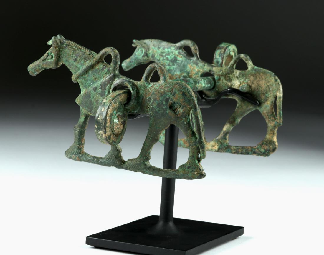 Lot of 2 Luristan Bronze Equestrian Cheek Pieces (1 of 6)