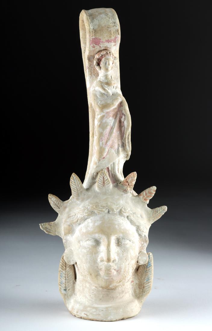 Beautiful Greek Canosan Terracotta Face Vessel (1 of 6)