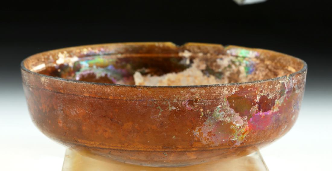Early Roman Glass Bowl - Deep Amber Color (1 of 6)