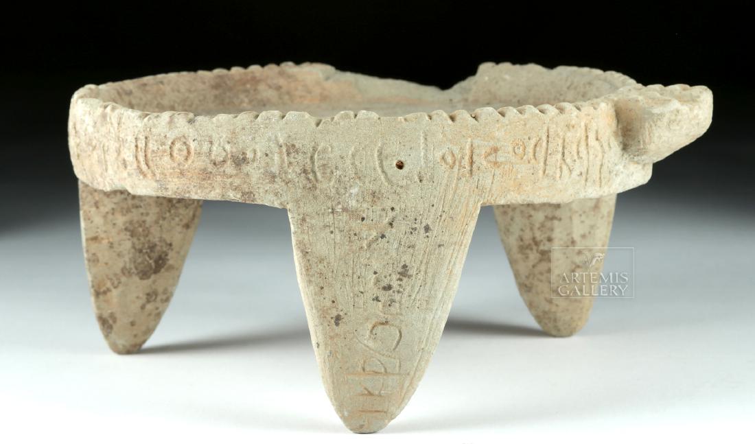 Rare South Arabian Sabaen Inscribed Stone Tripod Altar (1 of 6)